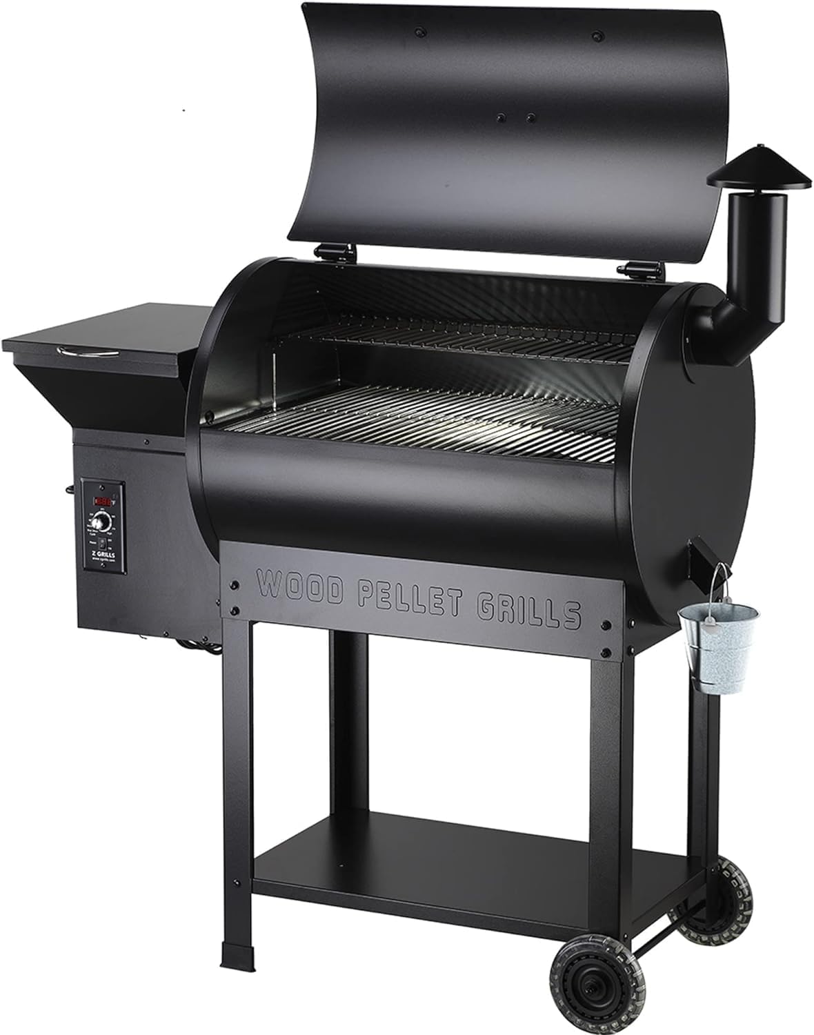 Z GRILLS Wood Pellet Smoker Grill, 8 in 1 BBQ Grill with Auto Temperature Control, 697 sq in Cooking Area for Backyard, Patio and Outdoor Cooking, 7002E, Sliver