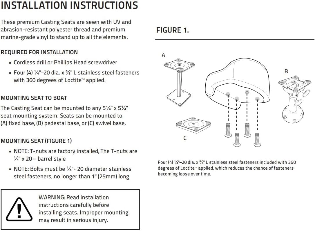 Tempress Guide Casting Seat