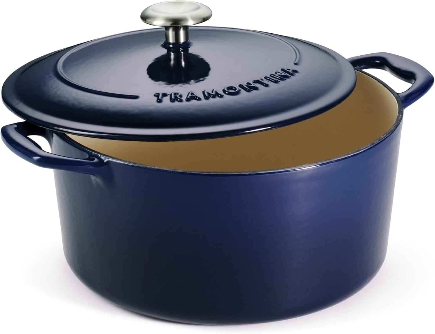 Tramontina Bestow Enameled Cast Iron 4-Qt Braiser Pan with Lid, Blue | Oven-to-Table Casserole Dish, Great for Shallow Braises & Simmers