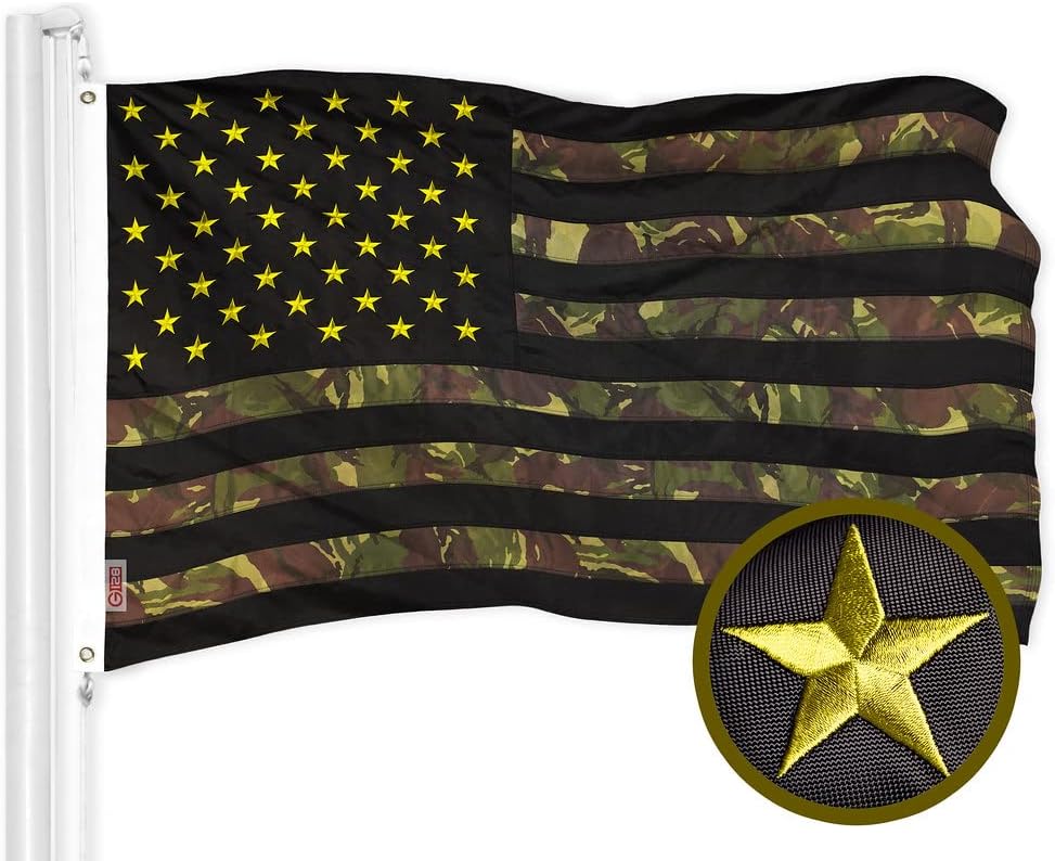 G128 American USA Flag | 4x6 Ft | ToughWeave Series Embroidered 210D Polyester | Country Flag, Embroidered Stars, Sewn Stripes, Indoor/Outdoor, Vibrant Colors, Brass Grommets