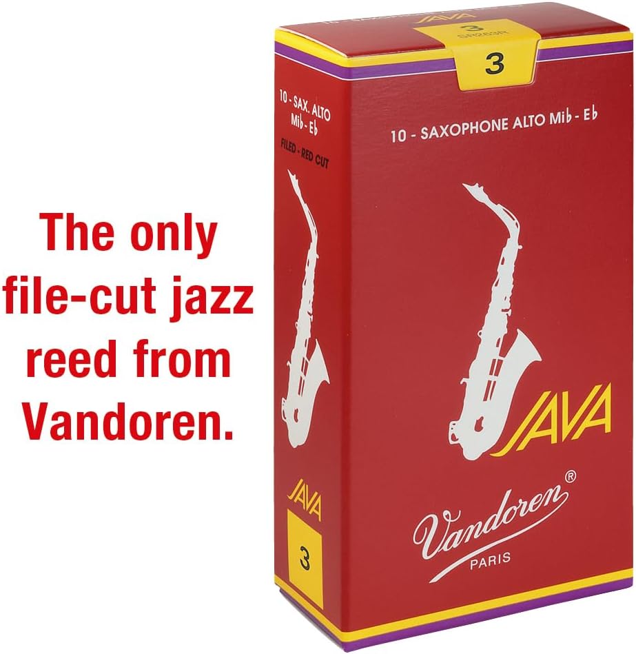 Vandoren SR262R Alto Sax JAVA Red Reeds Strength 2; Box of 10