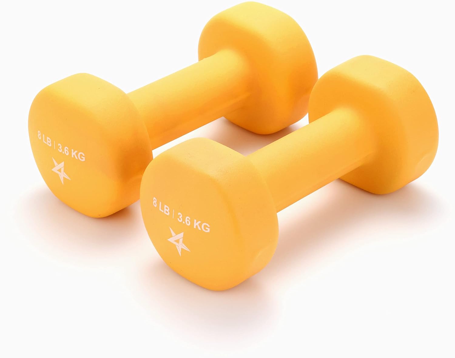Yes4All Neoprene Coated Dumbbell Hand Weight Sets of 2 - Multiple Weight Options with 15 Colors, Anti-roll, Anti-Slip, Hexagon Shape
