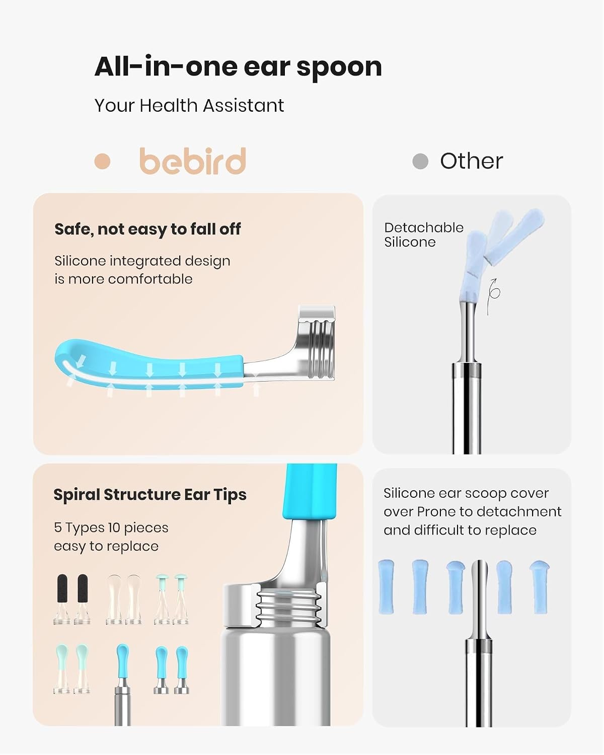 BEBIRD R1 Ear Wax Removal Tool:Ear Cleaner with HD Ear Camera FSA&HSA