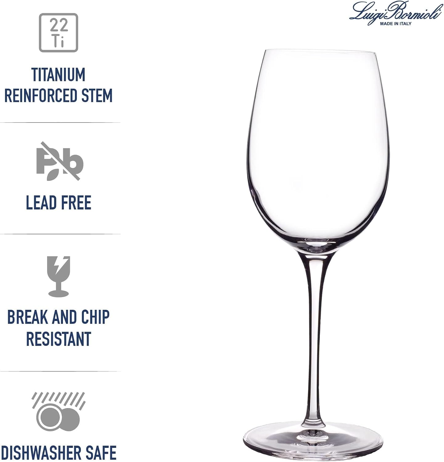 Luigi Bormioli Crescendo Bourgogne Wine Glasses - Clear, Set of 4