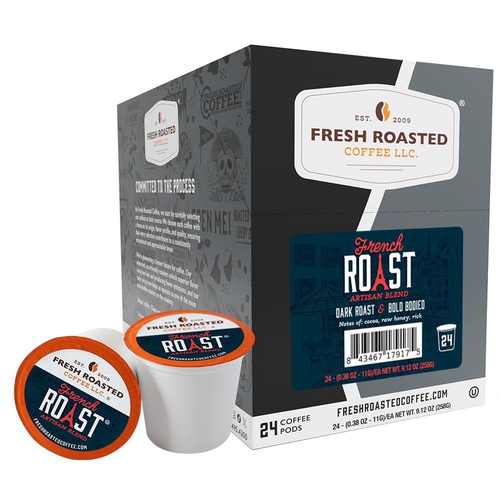 Fresh Roasted Coffee, Organic Colombian K-Cup Pods for Keurig Brewers, Medium Roast, USDA Organic, Kosher, 24 Count (Pack of 3)
