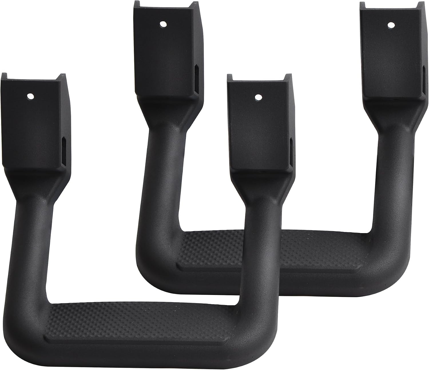 2 Pieces (1 Pair) Black Powder Coated Truck Side Step Set, Includes Mounting Brackets - Fits Various Trucks Compatible for Chevy (Chevrolet), Ford