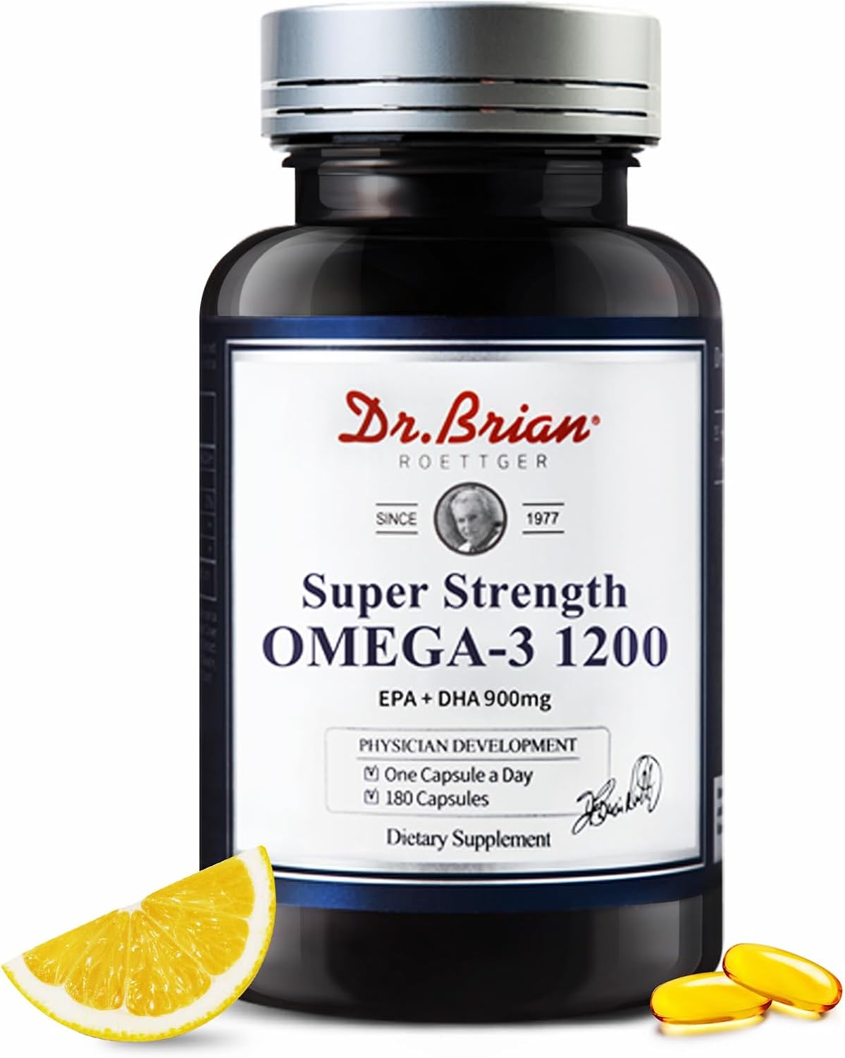 Dr.Brian Fish Oil Supplement 130 Softgel, Highly Absorbed rTG Mini Omega 3 Fish Oil Capsule with EPA/DHA Fatty Acids Vitamin D E