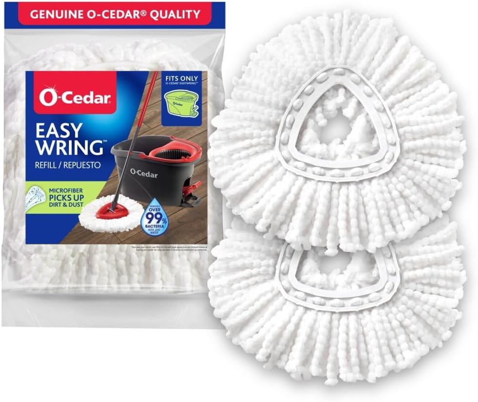 O-Cedar EasyWring Spin Mop Microfiber Refill, White Packaging May Vary