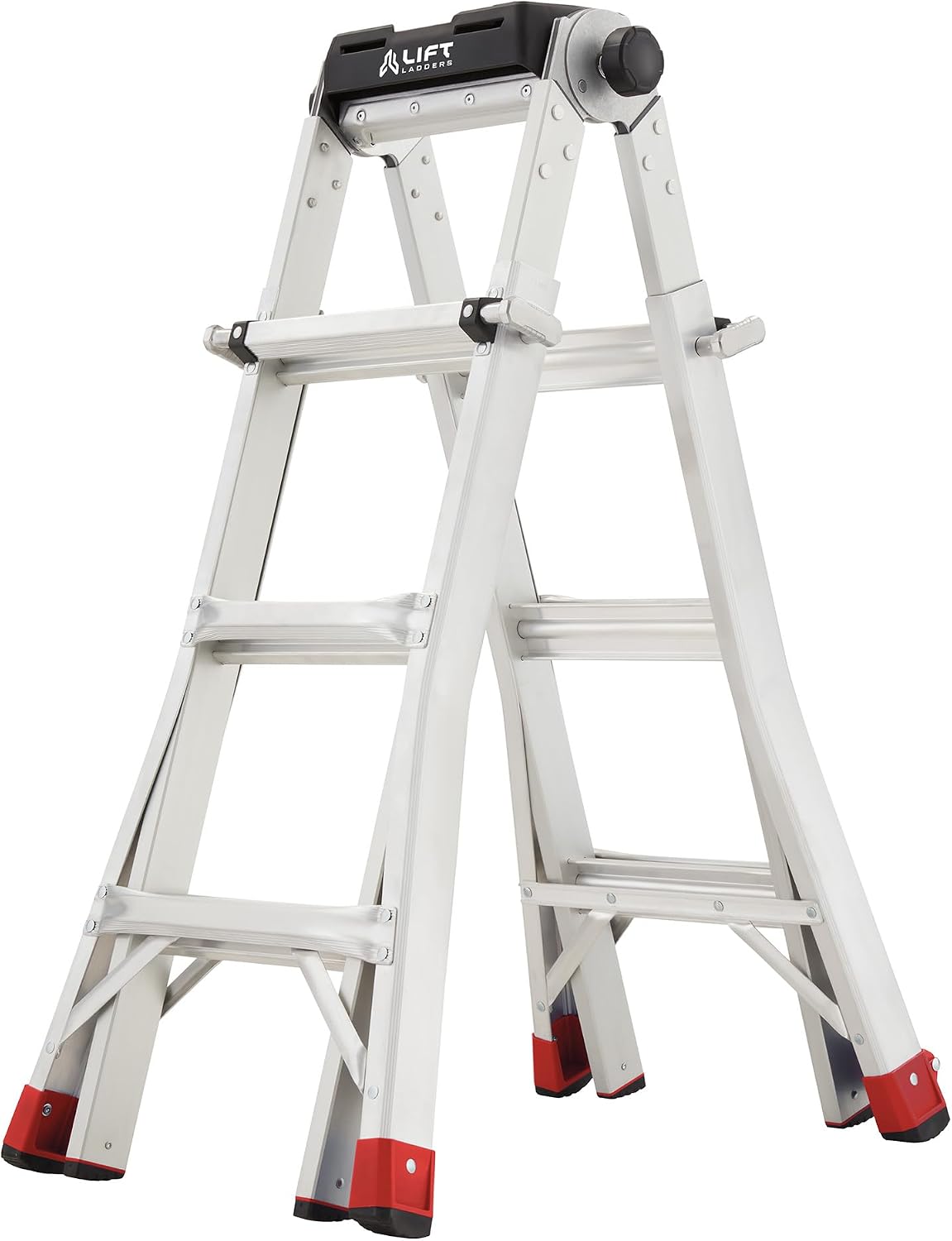 Lift Ladders 18-Ft Multi-Position Aluminum Ladder, 5-in-1, 300 lb. Capacity
