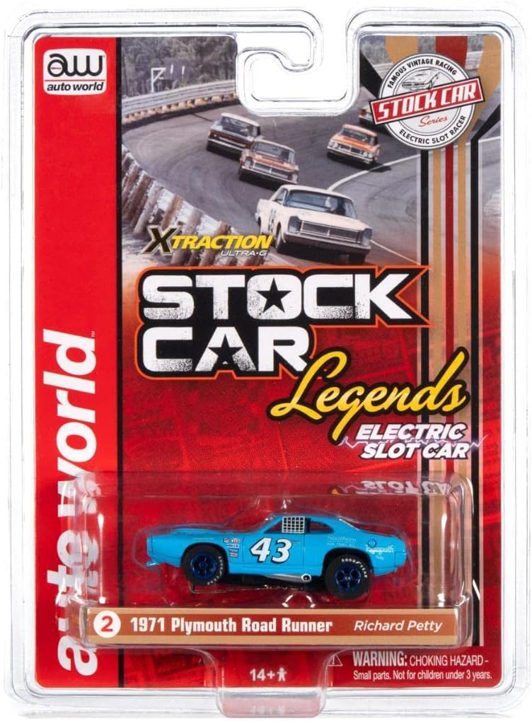 Auto World SC355-2 Xtraction R31 Plymouth Road Runner Southern Richard Petty HO Slot Car
