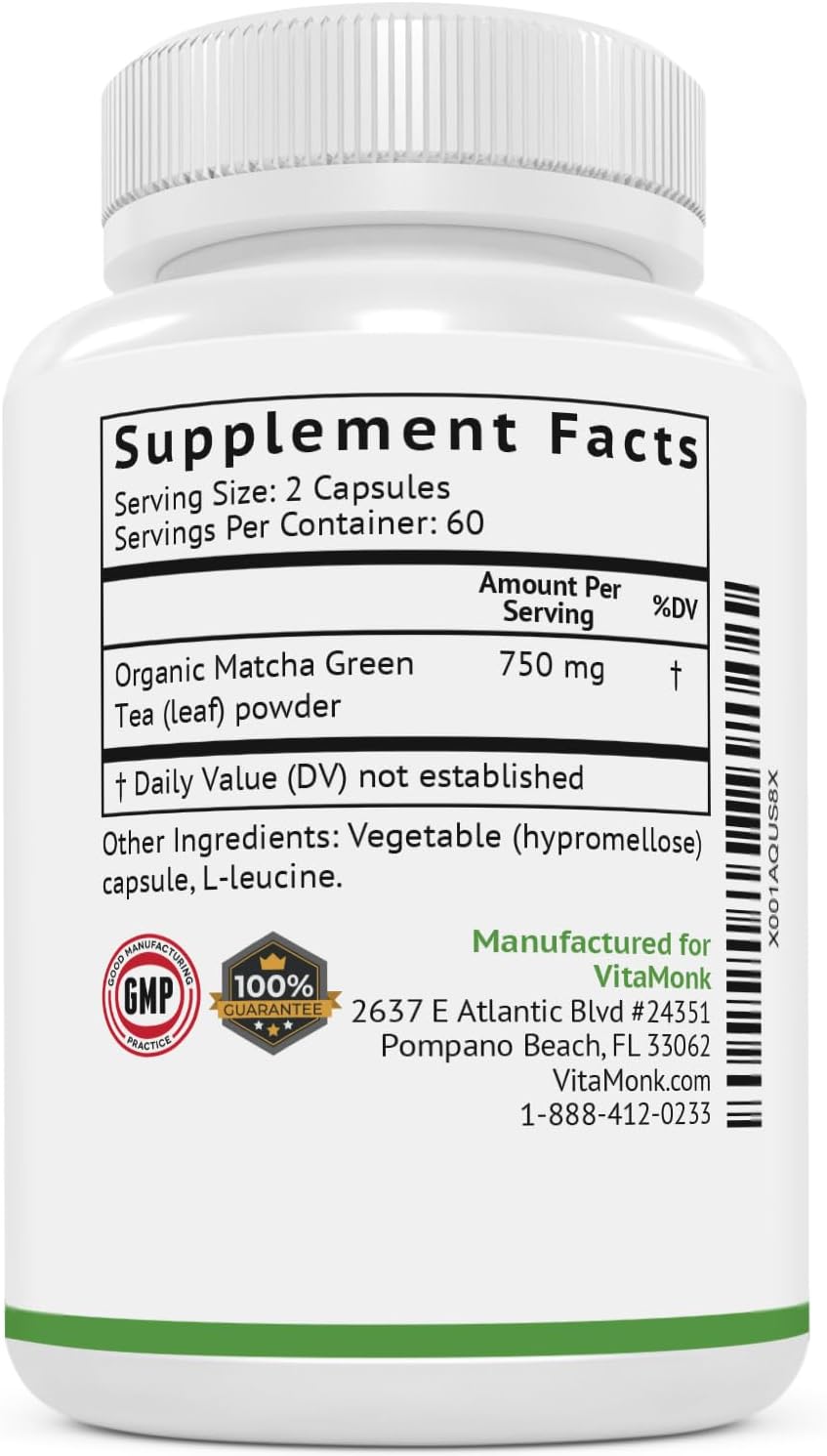 Organic Japanese Matcha Green Tea Pills for Smooth Zen-Like Energy | Organic matcha capsules from Japan
