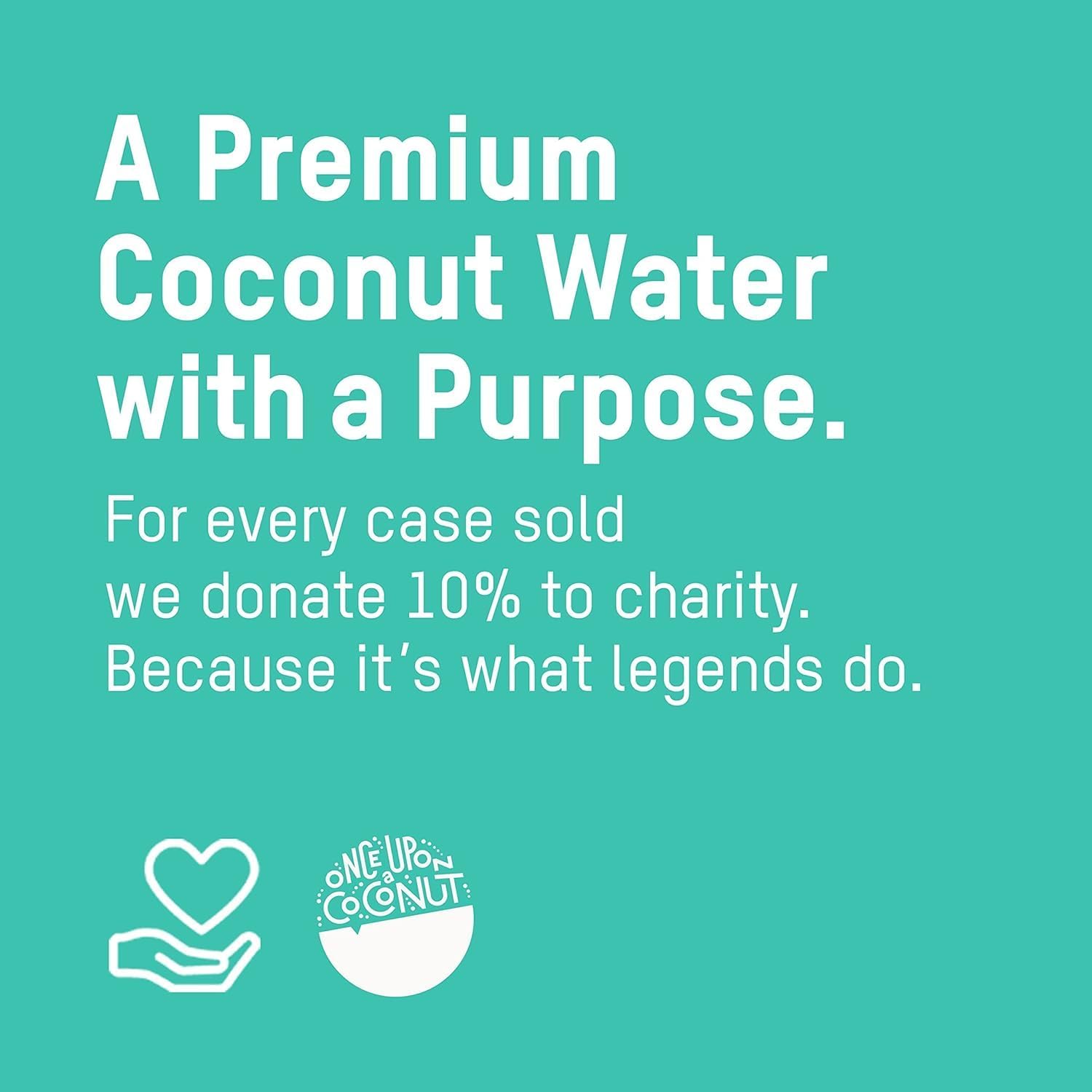 Once Upon a Coconut Premium Coconut Water - Low Calorie All-Natural Drink with Electrolytes - Non-GMO - Gluten-Free - 10.8 Fl Oz (Pack of 12)