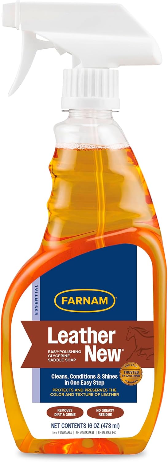 Farnam Leather New Easy-Polishing Glycerine Saddle & Leather Cleaner, 16 oz