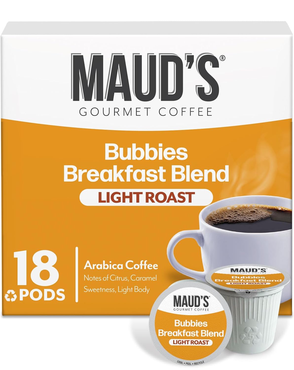Maud's Family Pack Coffee Pods Variety Pack, 136ct, 12 Assorted Flavors | Medium Roast Flavored Coffee in Single Serve Pods – 100% Arabica Coffee, Compatible with Keurig Coffee Makers