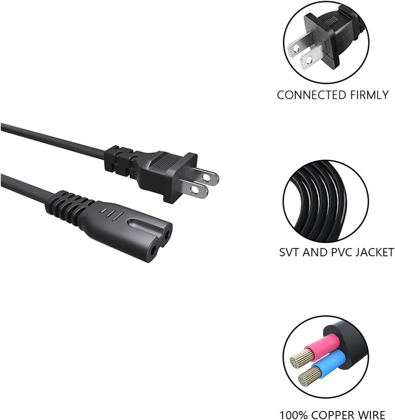 AC Power Cord Compatible with HP OfficeJet Pro Series, 6Ft