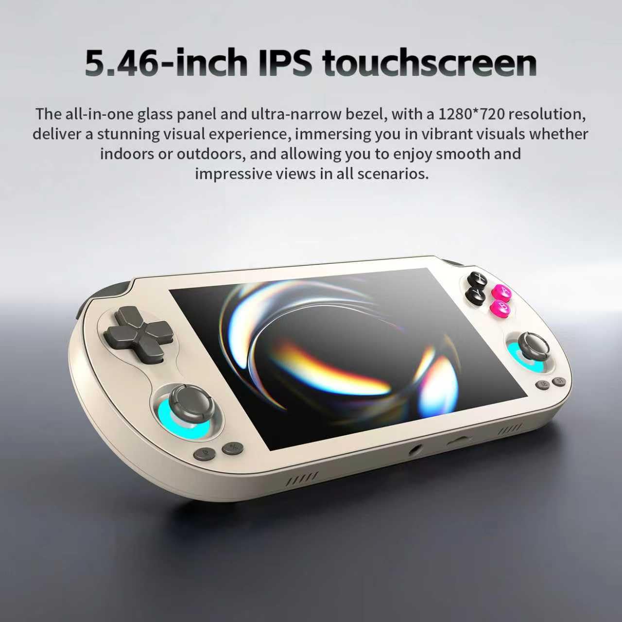 RG Vita Retro Handheld Game Console, Android 12 Portable Gaming Console with 5.46" IPS Touch Screen, No Game, Multi-Emulator, Wireless Screen Mirroring, Ideal for Home & Outdoor Entertainment (Black)