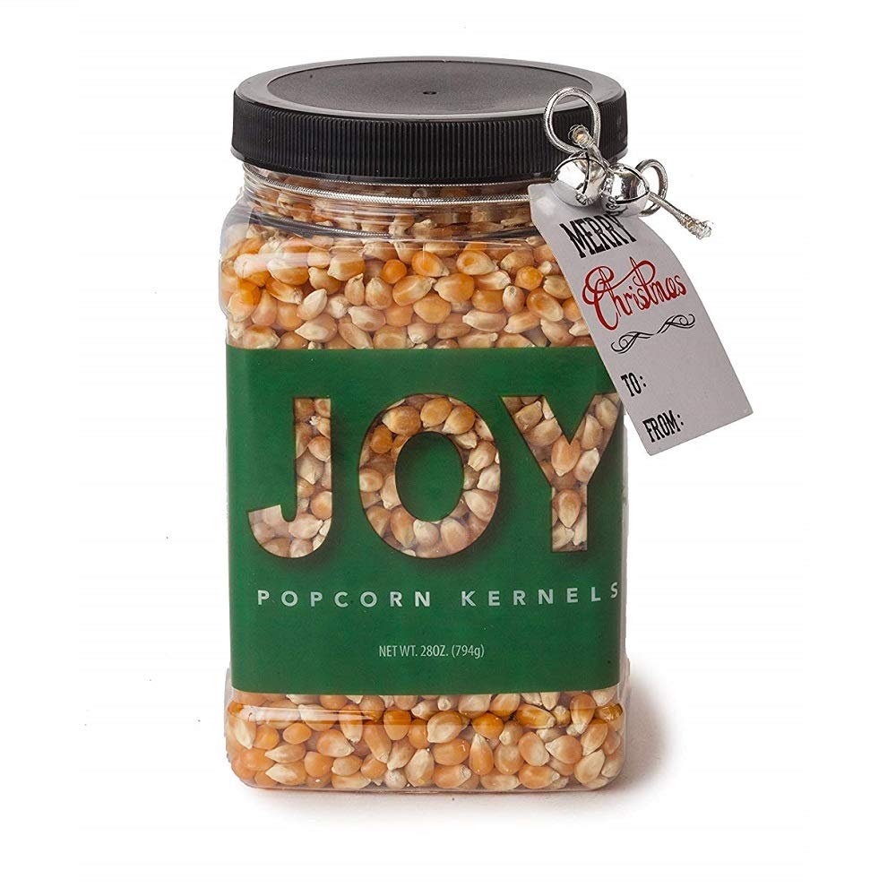 Wabash Valley Farms Popcorn Kernel Jars — Extra Large 28 oz — White Popping Corn in “Love” Design — Gourmet Movie Theater Style Popcorn — Unique Gift for Couples or Families