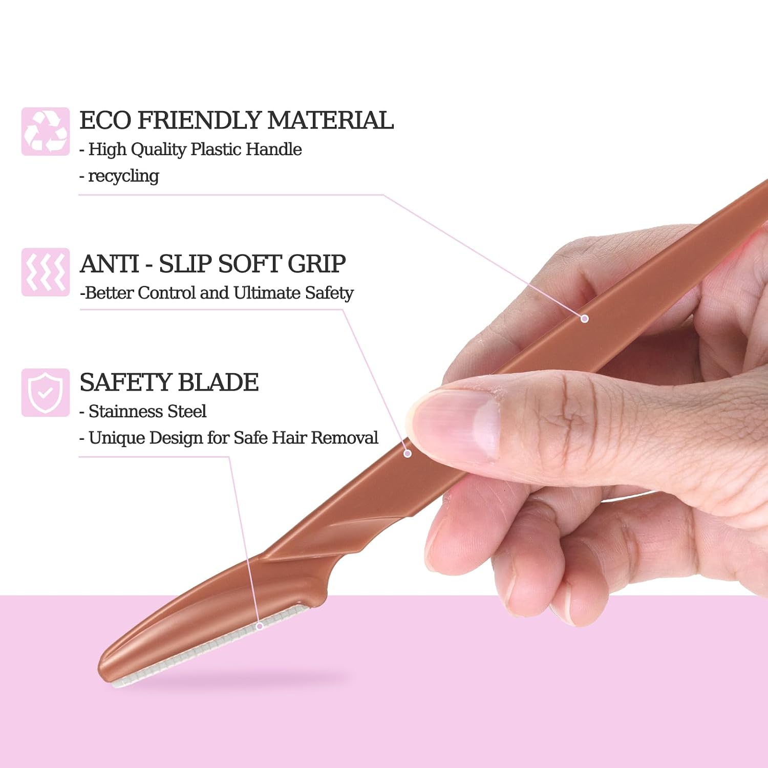40pcs Dermaplane Razor for Women Face, Stainless Steel Eyebrow Razor