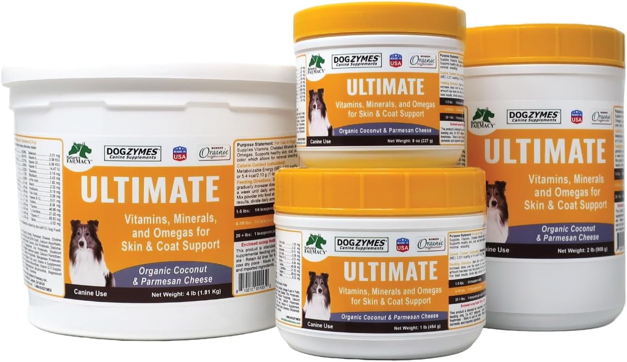 Dogzymes Ultimate Skin and Coat with Algal Oil and Organic Coconut (1 Pound)