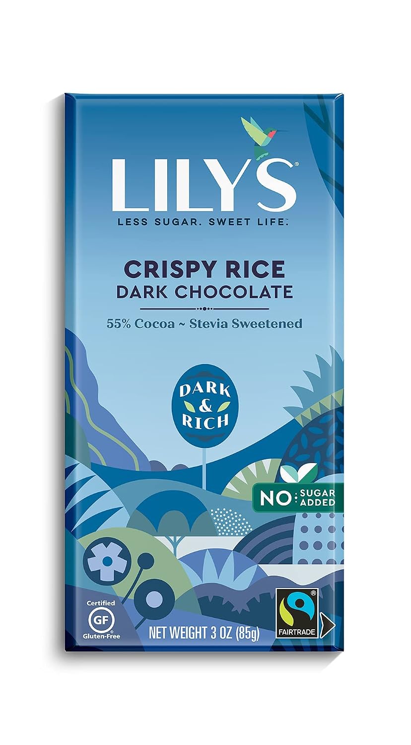 LILY'S Almond Dark Chocolate | 3 ounce, 4-Pack