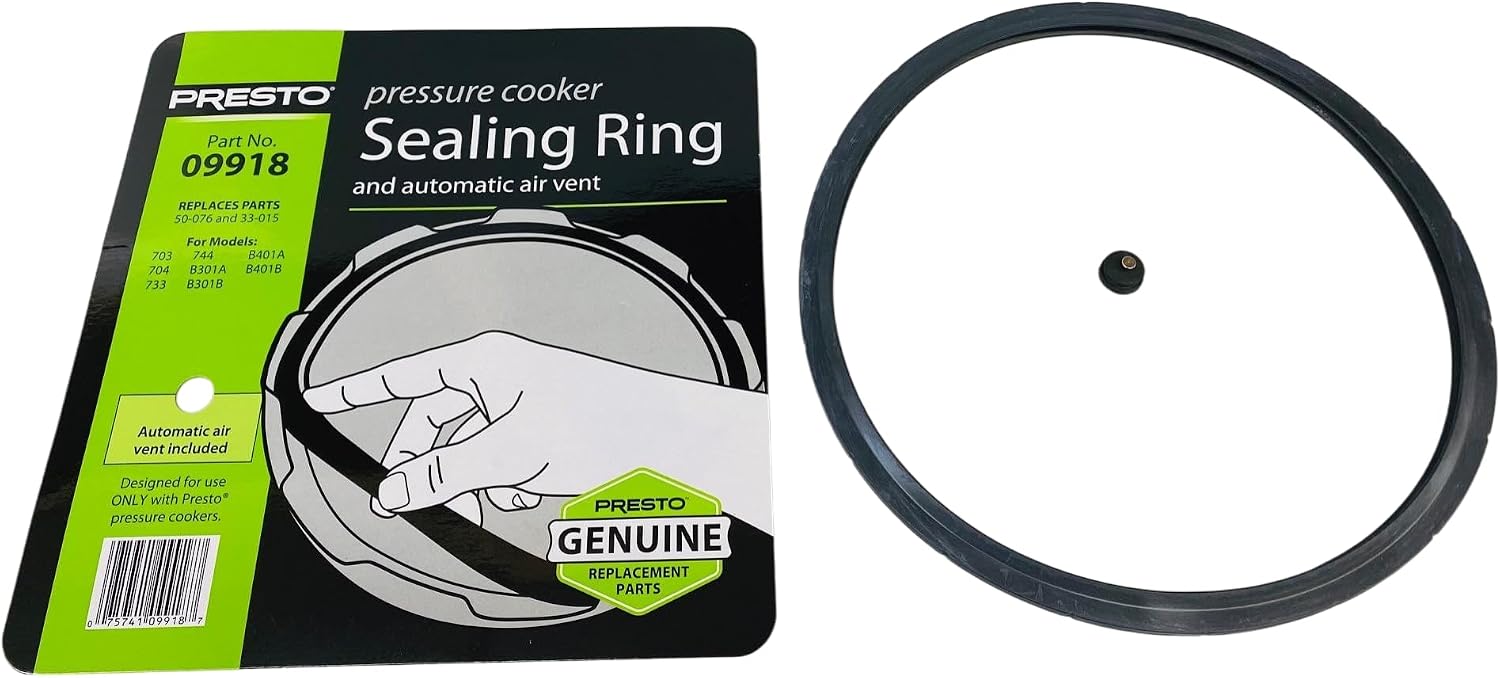 2 Pk, Presto Pressure Cooker Sealing Ring Gasket, 09918
