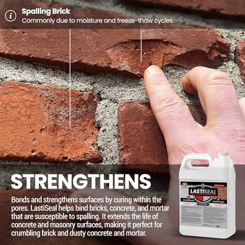 LastiSeal Brick & Concrete Sealer Satin (5-gal) - Water-Based Penetrating Sealer for Brick, Concrete, Stone