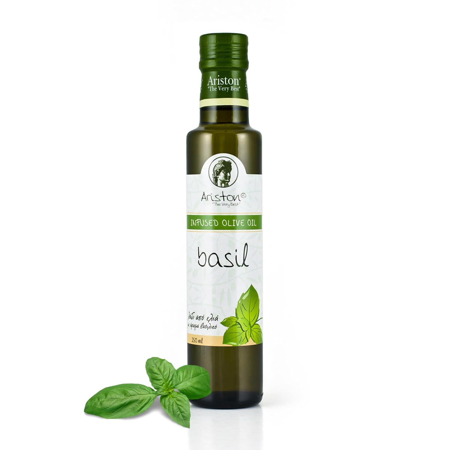 Ariston Organic Greek Olive Oil Extra Virgin, Lemon Infused, 8.45 Fl Oz | Cold Pressed Olive Oil Bottle from Greece for Cooking, Salad Dressing, Marinade & Bruschetta, Everyday Kitchen Use
