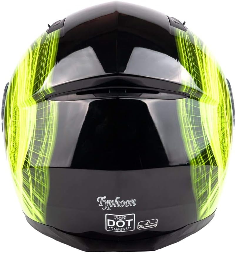 Adult Modular Motorcycle Helmet DOT w/Retractable Sunglass Full Face Flip-up Typhoon TH158