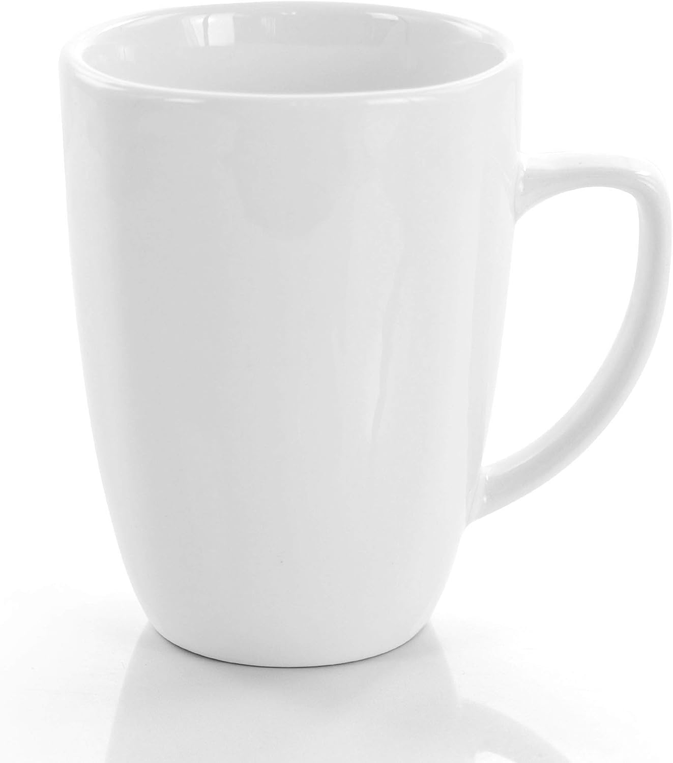 Elama Cara 16 Piece Round Porcelain Dinnerware Set in White