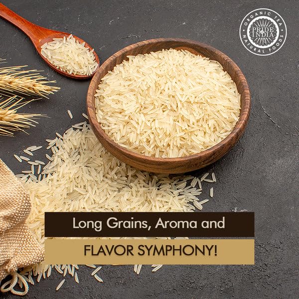 Pride Of India - Extra Long Indian Basmati Rice - Naturally Aged Aromatic Grain, 1.5 Pound Jar