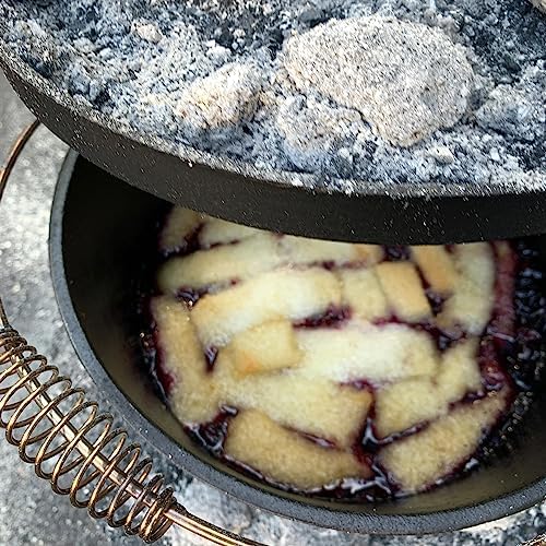 Bayou Classic B159 Cast Iron Fish Cooker Features 8-qt Cast Iron Dutch Oven w/Lid and 5-in Stainless Thermometer 19-in Tall Cooker Perfect For Slow