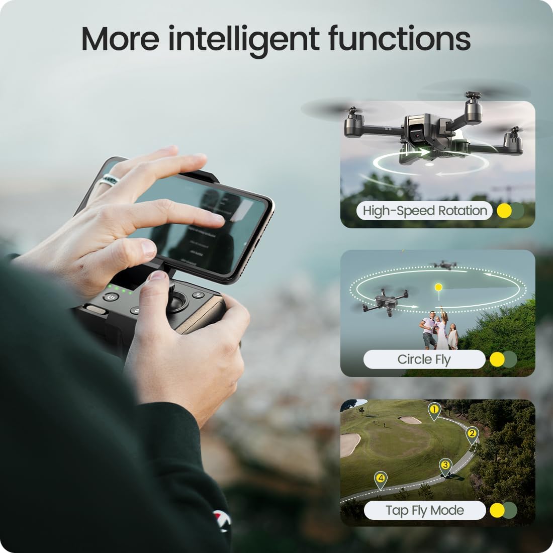Holy Stone HS440 Foldable FPV Drone with 1080P WiFi Camera for Adult Beginners and Kids