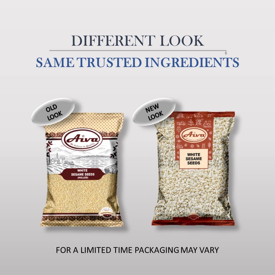AIVA - SESAME SEEDS HULLED | Natural, Raw, Hulled |Perfect for Noodle Dishes, Sushi, Stir-Fries and Coating - (5 LB)