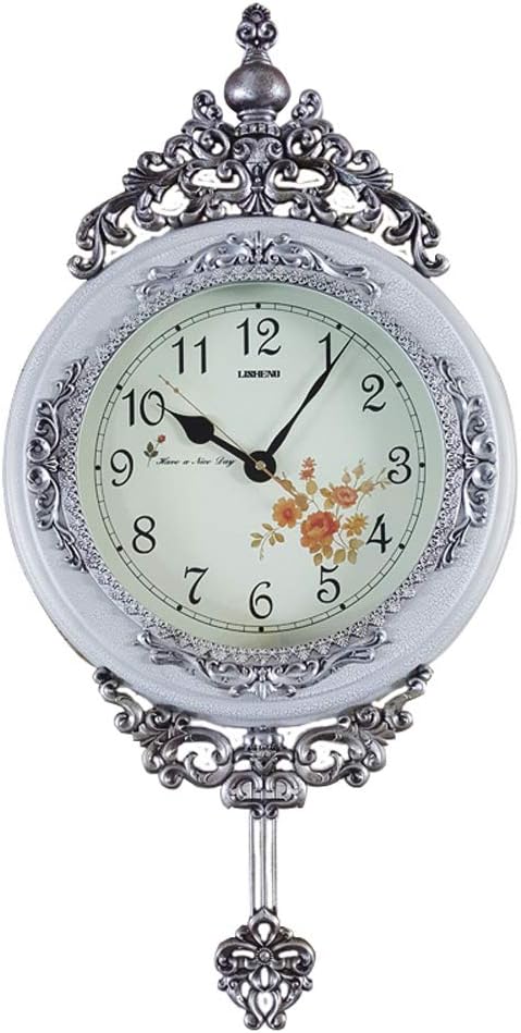 SHISEDECO 29.5" Large Vintage Antique Grandfather Pendulum Wall Clock, Blue