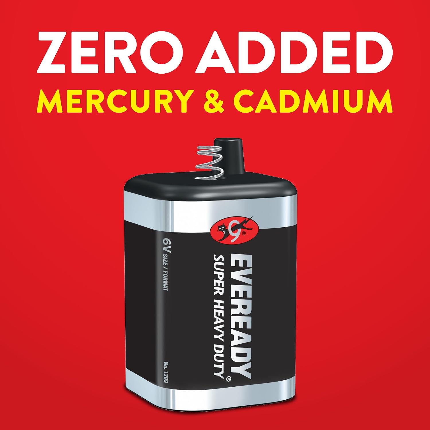 Eveready Super Heavy Duty 1209 6 Volt Spring Lantern Battery