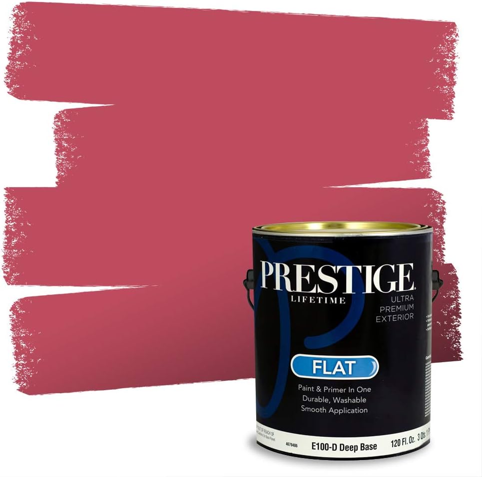 PRESTIGE Paints Exterior Paint and Primer In One, 1-Gallon, Satin, Comparable Match of Sherwin Williams* Grandeur Plum*