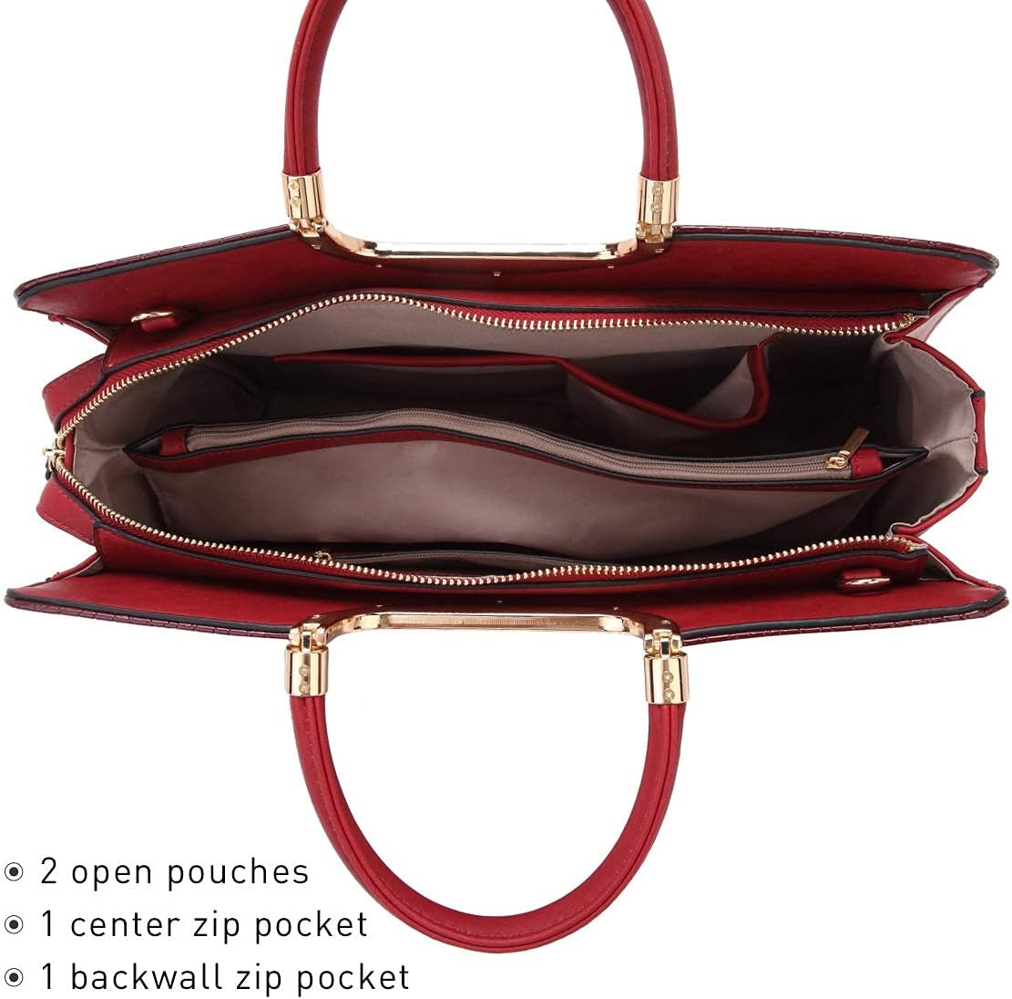 Womens Handbag Top Handle Shoulder Bag Tote Satchel Purse Work Bag with Matching Wallet