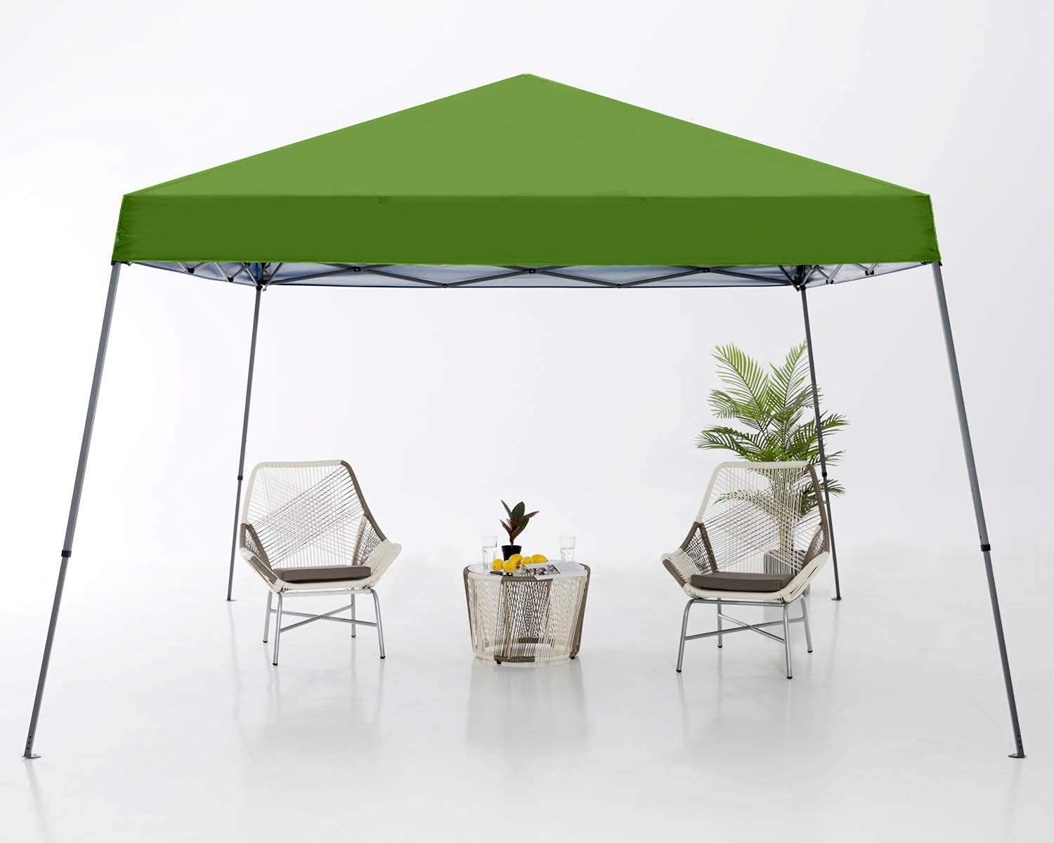 ABCCANOPY 11x11 Pop Up Canopy Tent, Stable Slant Leg Outdoor Shade, Black