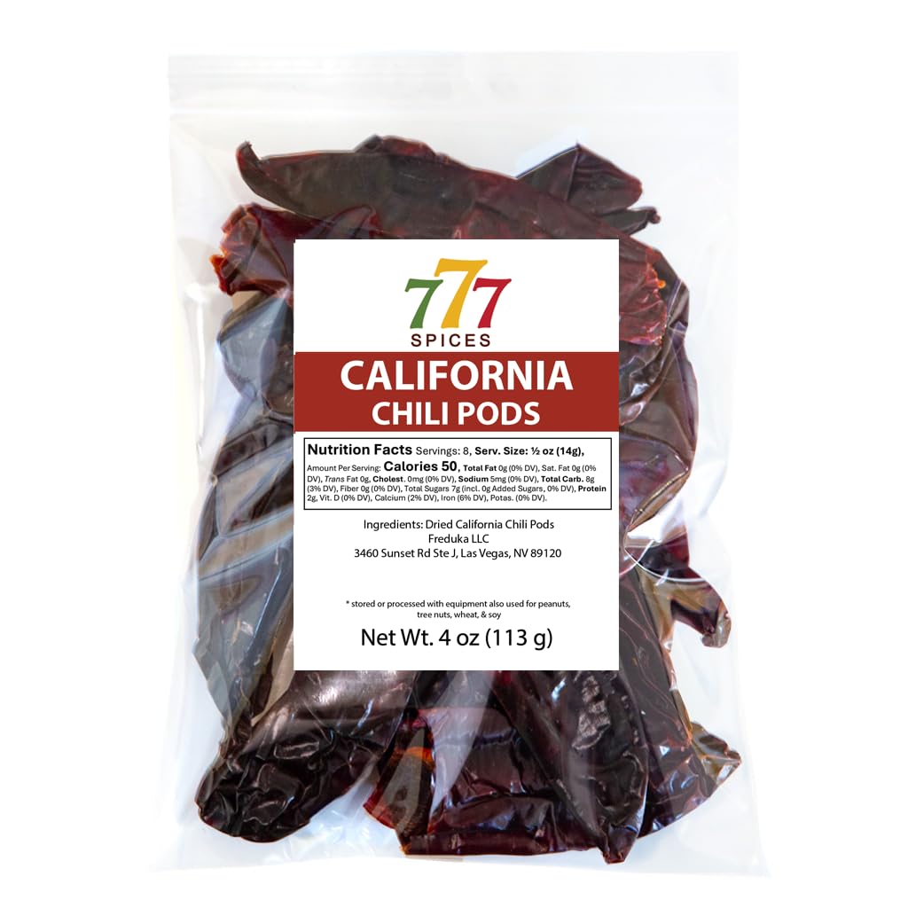 4oz California Dried Whole Chile, Anaheim pepper