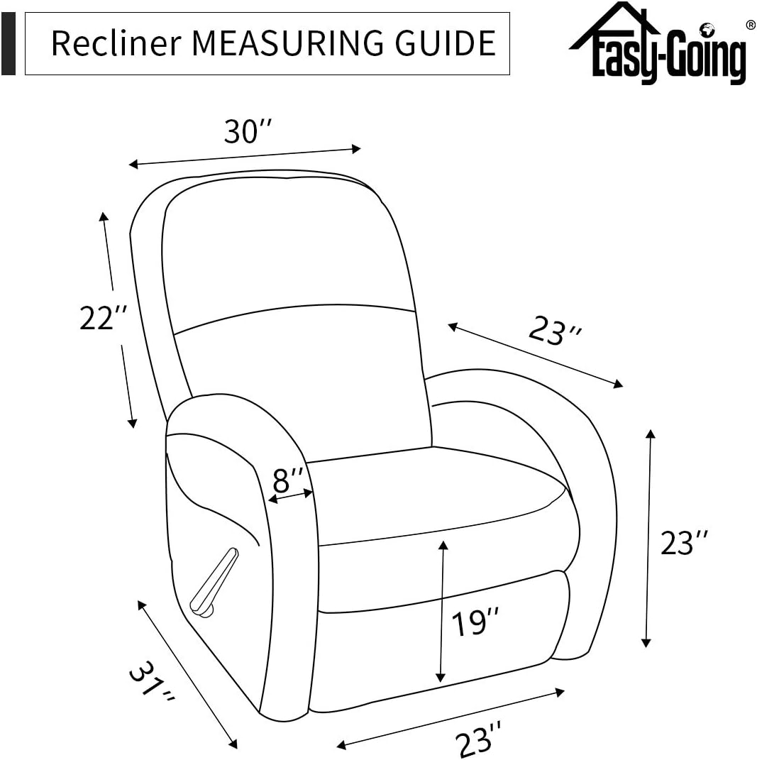 Easy-Going Waterproof Non-Slip Couch Cover, Small Recliner, Chocolate
