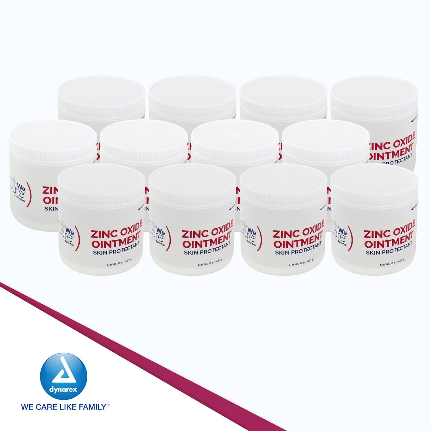 Dynarex Zinc Oxide Ointment, Protective Skin Barrier Ointment, Soothes, Prevents, & Relieves Chaffed Skin, and Irritation, White