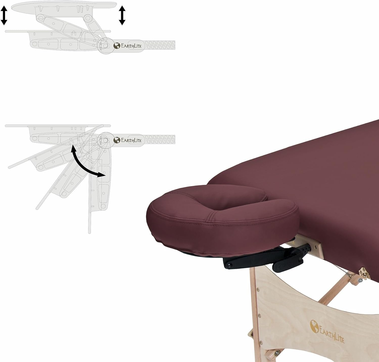 EarthLite Harmony DX Portable Massage Table Package, Includes Table + Face Cradle + Carrying Case, 30" x 73, Black