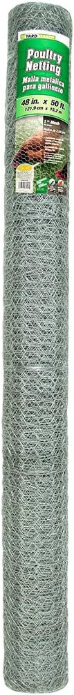 YARDGARD 1 Inch Poultry Netting, Chicken Wire Fence, 20 Gauge Galvanized Steel, Rabbit Fencing, Bird Enclosures, Garden Protection and Plant Support, 24 Inches x 150 Feet