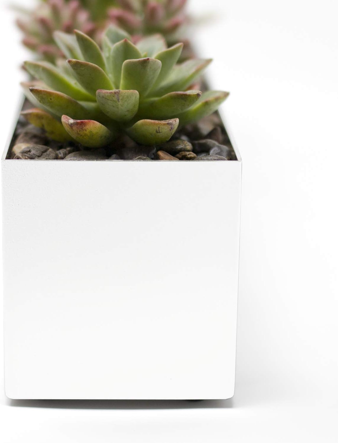 Buhbo Modern Metal Trough Rectangle Planter 32 inch, White