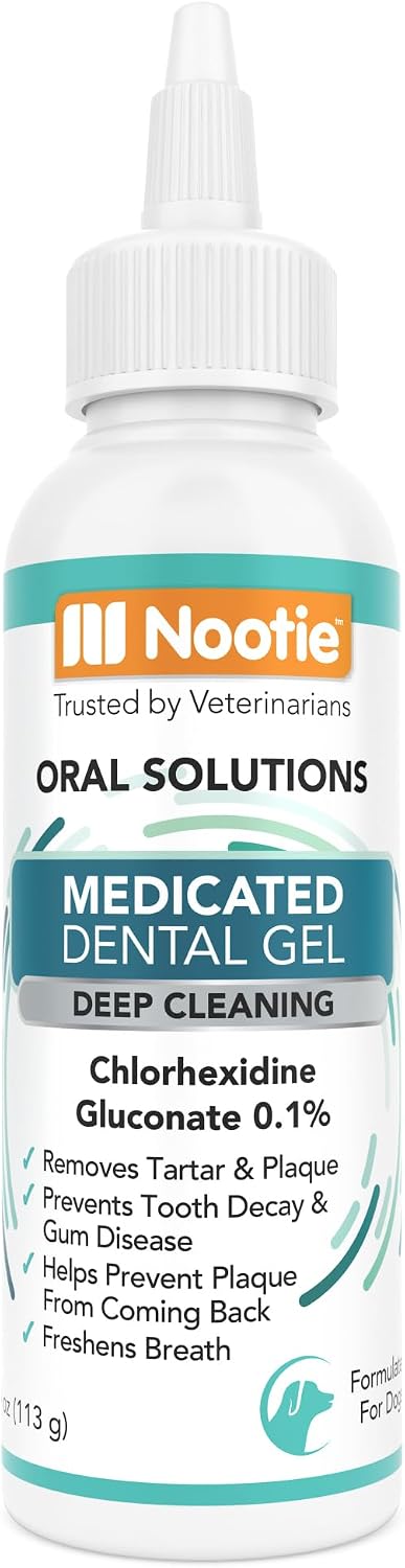 Nootie Medicated Dental Wipes for Dogs with Chlorhexidine, 60 Ct