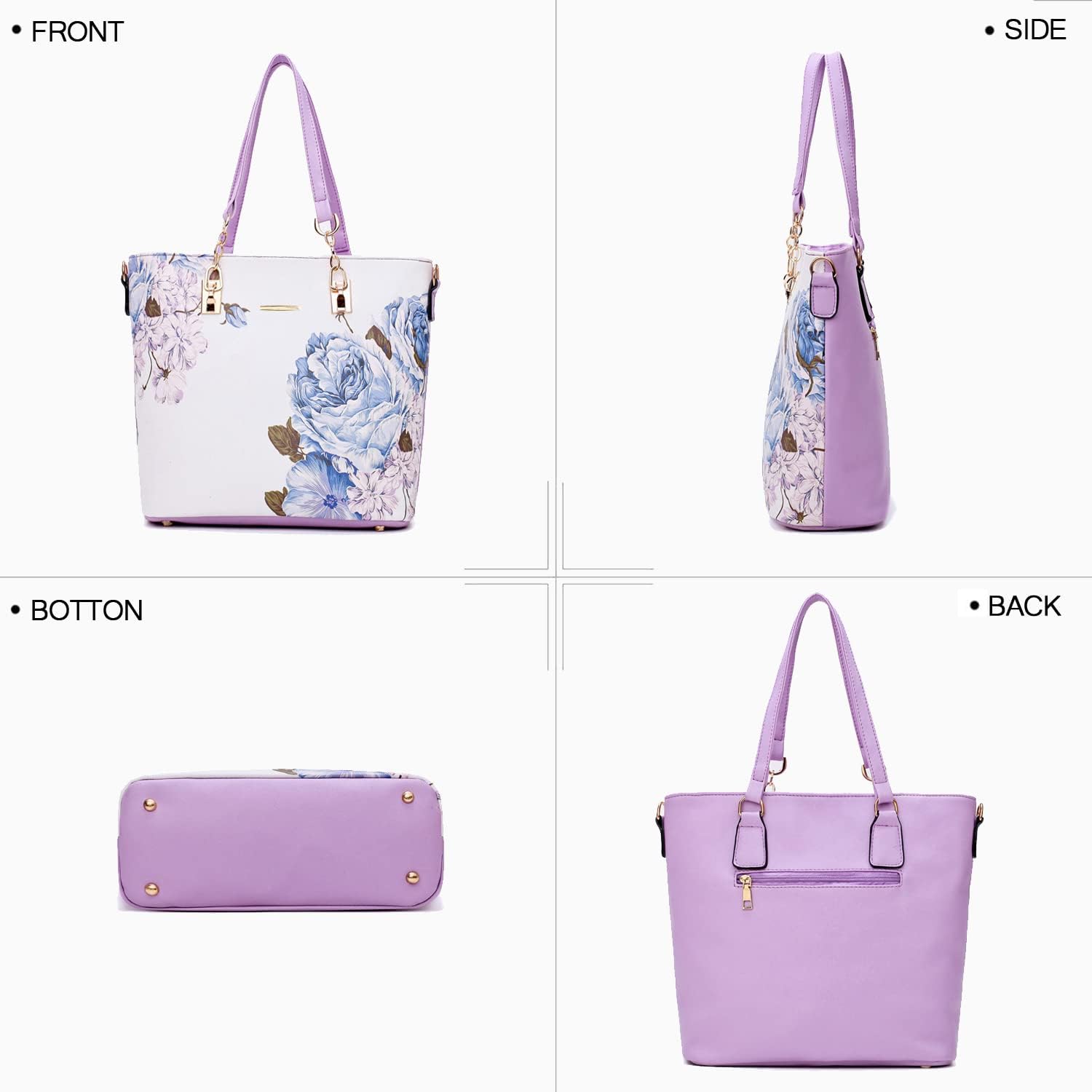 2E-youth Designer Purses and Handbags for Women Satchel Shoulder Bag Tote Top Handle Bag