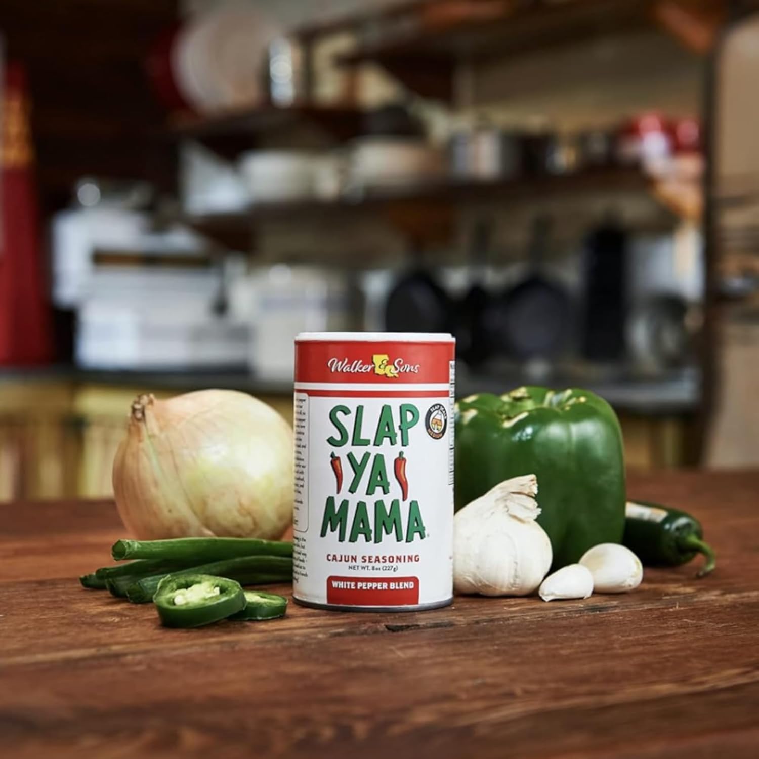 Slap Ya Mama Cajun Seasoning from Louisiana, Hot Blend, No MSG and Kosher, 8 Ounce Can | one 8 oz canister of Hot Blend Cajun seasoning for chicken, seafood, vegetables, grilling, and everyday meals.