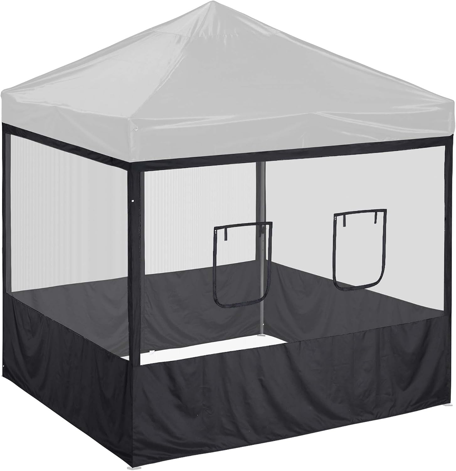 Yescom Pop Up Canopy Half Mesh Sidewall with Window 10x10Ft for Food Booth