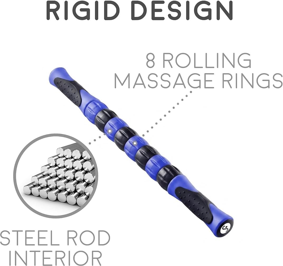 Body Back Buddy Classic Black & Massage Stick Bundle for Muscle Pain Relief | FSA Eligible Massage Bundle For Trigger Point Therapy, Deep Tissue Pain Relief, Muscle Tension Relief, (Stick color varies)