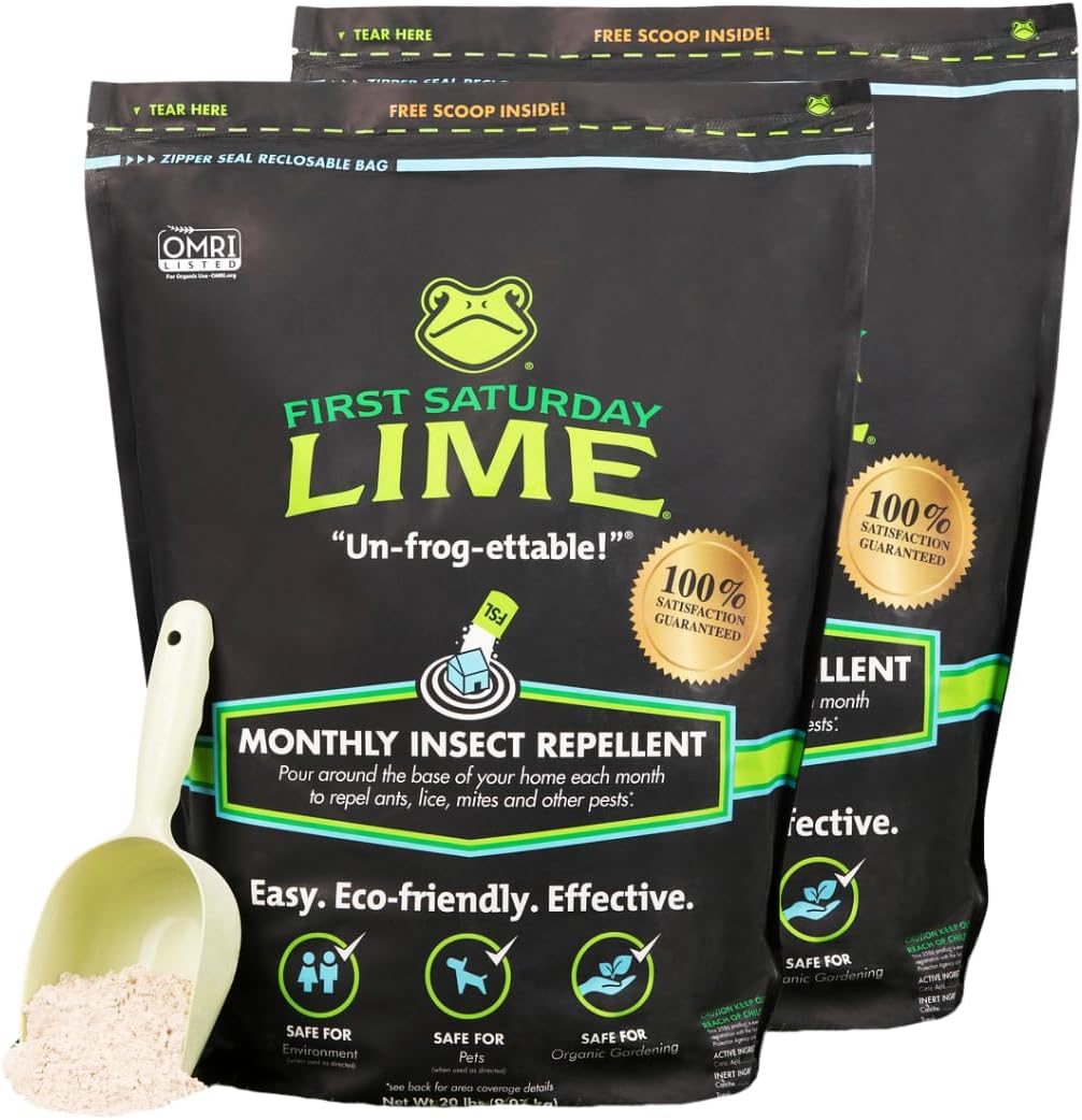 First Saturday Lime Insect Deterrent 20LB | Natural Repellent for Outdoors